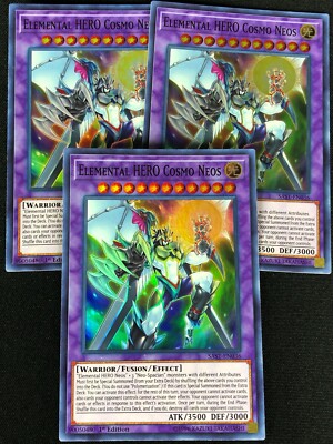 YUGIOH ELEMENTAL HERO COSMIC NEOS SAST-EN036 1ST SUPER X3 (NM)-image