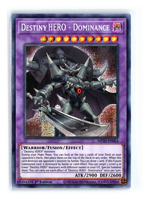 Destiny Hero - Dominance Prismatic MP20-EN064 Secret Rare - 1st Edition  Yugioh-image