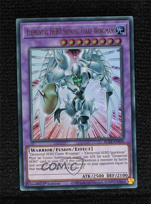 2020 1st Edition Ultra Rare Elemental HERO Shining Flare Wingman 00em-image