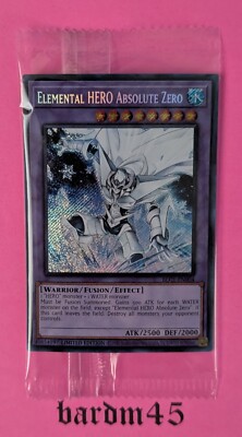 YuGiOh Elemental HERO Absolute Zero SEALED Secret Rare BLC1-EN004 Limited Ed.-image