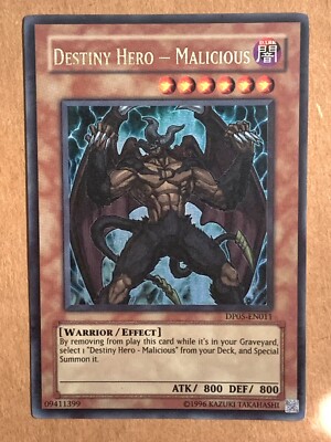 yugioh Destiny HERO - Malicious DP05-EN011 Ultra Rare Unlimited EdLightly played-image