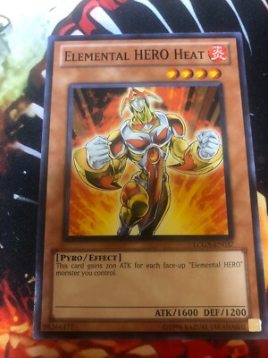 Yugioh - Elemental HERO Heat LCGX-EN037 - NM Unlimited-image