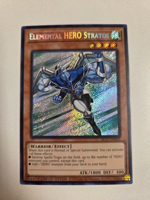 Elemental Hero Stratos BLC1-EN003 Secret Rare Yugioh Card Limited Edition Mint-image