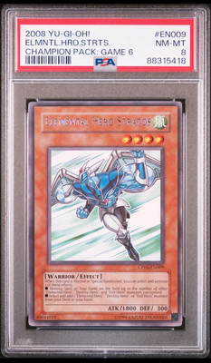 2008 YU-GI-OH! CHAMP PACK: GAME 6 #EN009 ELEMENTAL HERO STRATOS PSA 8-image