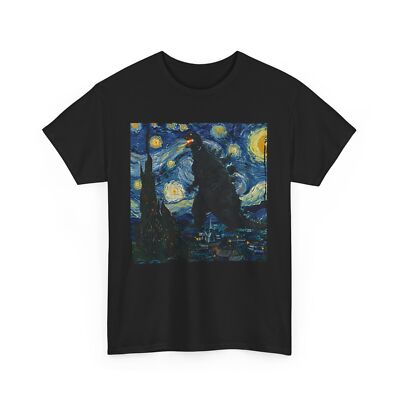 Godzilla STARRY NIGHT Shirt | Van Gogh’s Starry Night Aesthetic Fashion-image