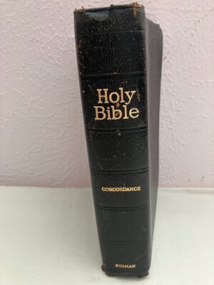 Holy Bible King James Version Dictionary-Concordance Maps Leather Holman 1942-image