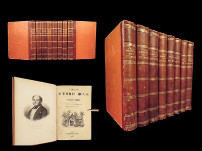 1847 Lucry Voyages Atlas CHINA South America Jungles Color Engravings CORTEZ 8v-image