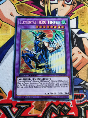 Elemental HERO Tempest sgx2-ena21 1st Edition (NEW) Secret Rare Yu-Gi-Oh!-image