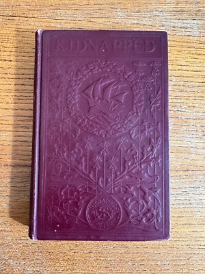 KIDNAPPED, Rare Leatherbound 1914 Edition with fold out map, Very Good Condition-image