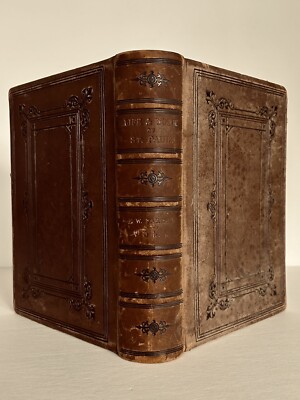 The Life and Work of St. Paul F.W. Farrar Full Leather Binding VGC+ MAPS-image