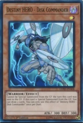 Destiny HERO - Disk Commander - LEHD-ENA08 - Ultra Rare - 1st Edition - Yugioh-image