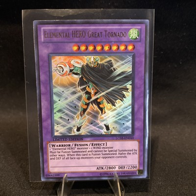 Yugioh Elemental HERO Great Tornado LC02-EN010 Ultra Rare Limited Edition NM-image