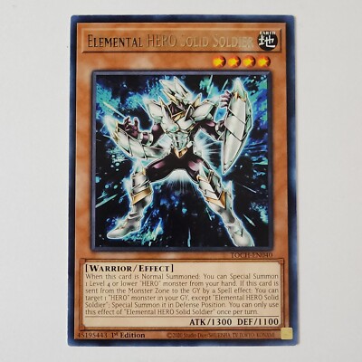 Elemental HERO Solid Soldier - TOCH-EN040 - LP - Rare - 1st ed - Yugioh-image
