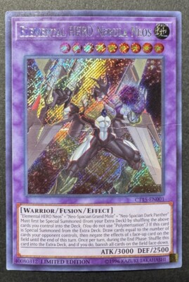 Elemental HERO Nebula Neos CT15-EN001 Secret Rare Limited Edition Yugioh TCG-image