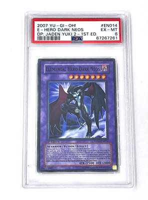 YuGiOh Elemental Hero Dark Neos DP03-EN014 Super Rare 1st Edition Psa 6-image