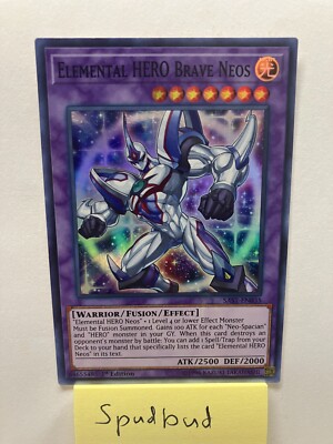 Elemental HERO Brave Neos Super Rare SAST-EN035 (Lightly Played 1st Edition)-image
