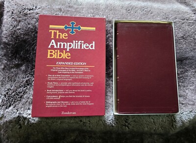 Amplified Bible, Classic AMPC, 1987 ~ Bonded Leather ~ Like New with Box-image