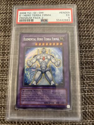Yugioh - Elemental Hero Terra Firma PP02-EN009 Secret Rare PSA 5 EX-image
