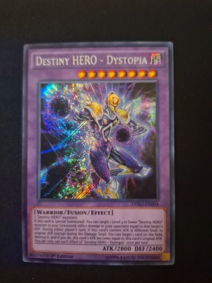1x (M/NM) Destiny HERO - Dystopia DESO-EN004 Secret Rare 1st Edition -image