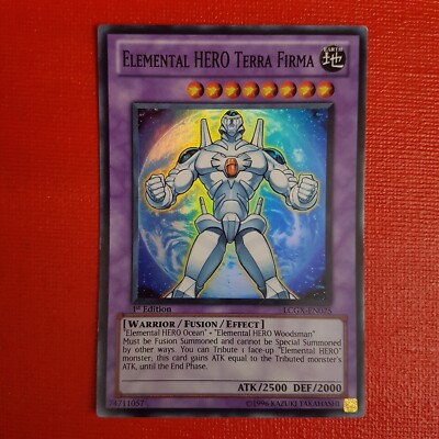 Yugioh Elemental HERO Terra Firma LCGX-EN075 1st Edition-image