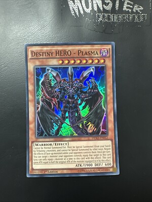 YUGIOH DESTINY HERO PLASMA SUPER RARE DESO-EN012 1ST EDITION-image