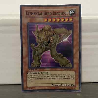 1ST EDITION ELEMENTAL HERO BLADEEDGE 1996 EEN-EN007 YUGIOH CARD (LP/MP)-image