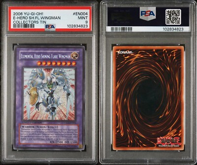 Elemental Hero Shining Flare Wingman Secret Rare 2006 Yu-Gi-Oh! CT03-EN004 PSA 9-image