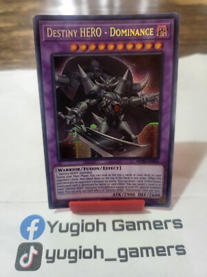 Yu-Gi-Oh Destiny Hero Dominance X3  1st Edition MP20 Secret Rare Light Played-image