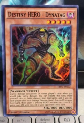 Yu-Gi-Oh! Collector Destiny HERO - Dynatag DESO-EN002 Super Rare 1st +BONUS -image