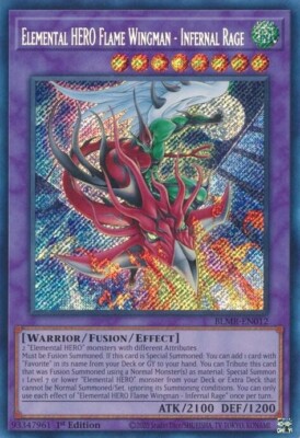 Yu-Gi-Oh! Elemental HERO Flame Wingman - Infernal RAge BLMR-EN012 Secret Rare-image