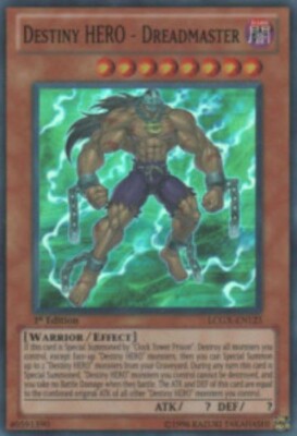Yugioh-Destiny HERO - Dreadmaster-Super Rare-1st Edition-LCGX EN125 (LP)-image