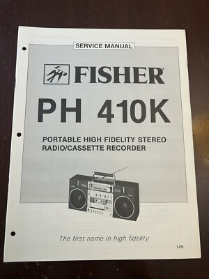 Fisher PH 410K Stereo High Fidelity Service Manual Vintage OEM Repair Boombox-image