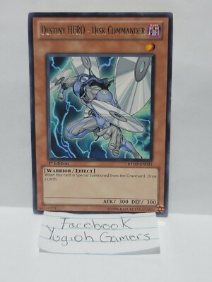 YUGIOH DESTINY HERO - DISK COMMANDER RARE LIGHT PLAYED -image