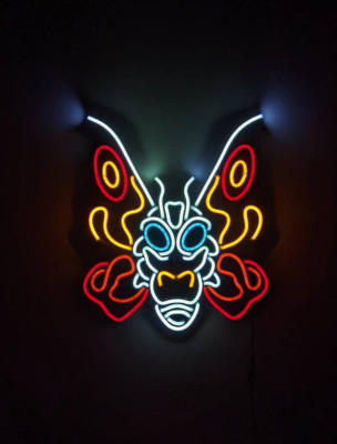 ANIME MOTHRA GODZILLA neon sign led light ROOM DECOR HOME WALL ART PARTY COMIC-image