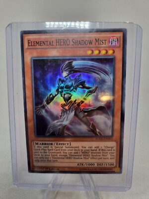 Yugioh - Elemental HERO Shadow Mist SDHS-EN001 NM 1st ed Super Rare-image