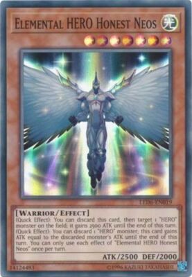 Yugioh! LP Elemental HERO Honest Neos - LED6-EN019 - Super Rare - Unlimited Edit-image