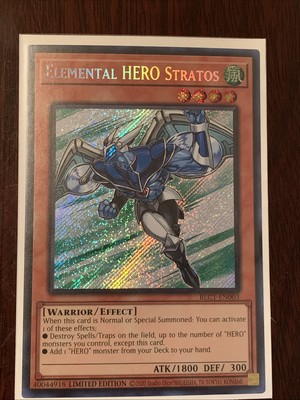 Elemental HERO Stratos - BLC1-EN003 - Secret Rare Limited Edition-image