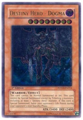 Destiny Hero - Dogma - POTD-EN014 - Ultimate Rare - 1st Edition x1 - Lightly Pla-image