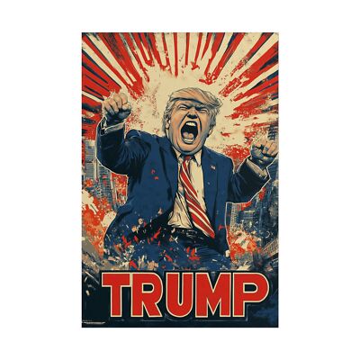 Donald Trumpzilla Poster in Retro Japanese Kaiju Artwork Inspired by Showa-Era 1-image