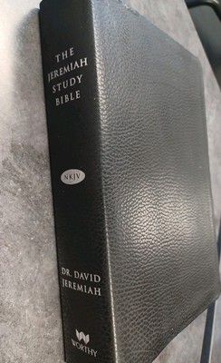 The Jeremiah Study Bible NKJV By David Jeremiah  Black Leather Worthy -image