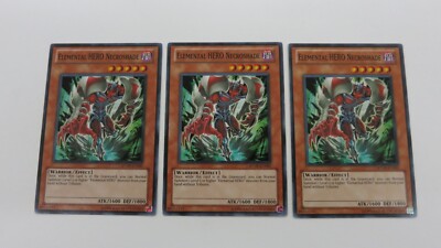 3x  ELEMENTAL HERO NECROSHADE  UNLIMITED EDITION  RYMP-EN005  COMMON YUGIOH   NM-image