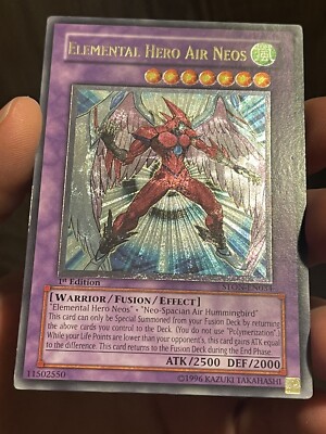 Yu-Gi-Oh TCG: Ultimate Rare Elemental Hero Air Neos, STON-EN034, 1st Edition-image
