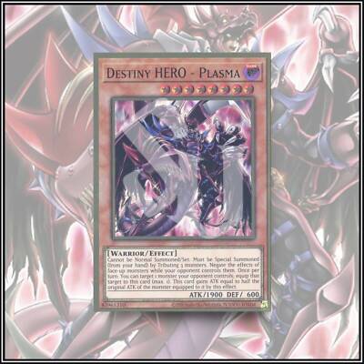 YuGiOh DESTINY HERO PLASMA | ASTER'S DECK ▪️ PREMIUM GOLD RARE ▪️ 1ST EDITION 💎-image