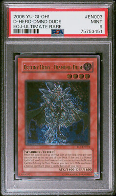 2006 YUGIOH EOJ-EN003 DESTINY HERO-DIAMOND DUDE ULTIMATE PSA 9 MINT #75753451-image