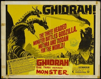 Ghidrah The Three Headed Monster Godzilla Kaiju Monster Movie 12x18 Poster-image