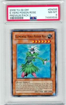 20087 YuGiOh Elemental Hero Poison Rose PSA 8 NM-MT-image