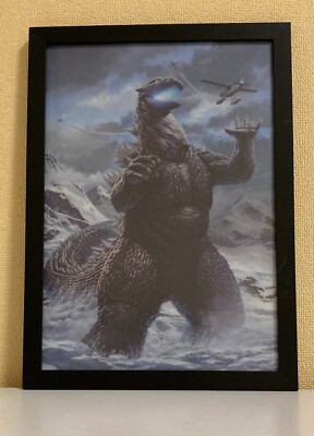 GODZILLA framed clear file wall hanging poster Yuji Kaida artwork picture Japan-image
