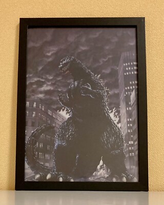 GODZILLA THE LEGEND framed clear file poster Yuji Kaida art work picture Japan-image
