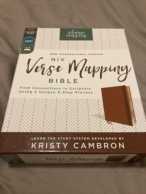 Bible NEw International Version- Verse Mapping Bible, Leather Soft- NIB-image