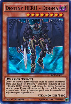 Destiny HERO - Dogma - DESO-EN011 - Super Rare - 1st Edition - Heavily Played-image